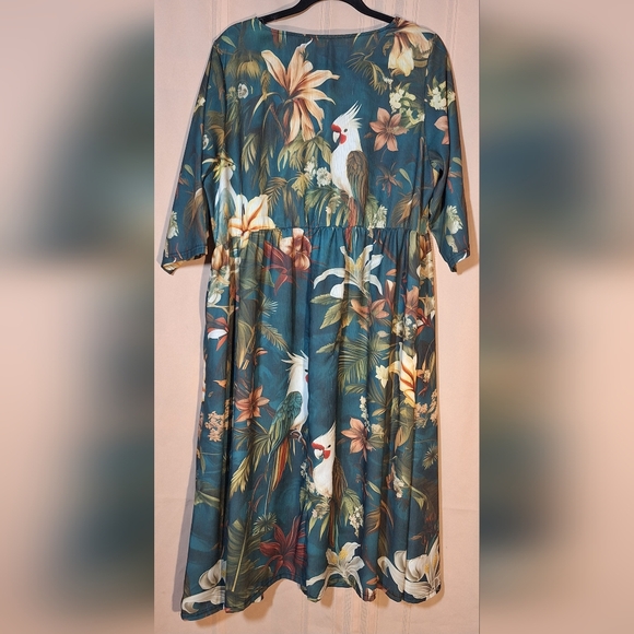 Tropical Print Midi Dress - Picture 2 of 5